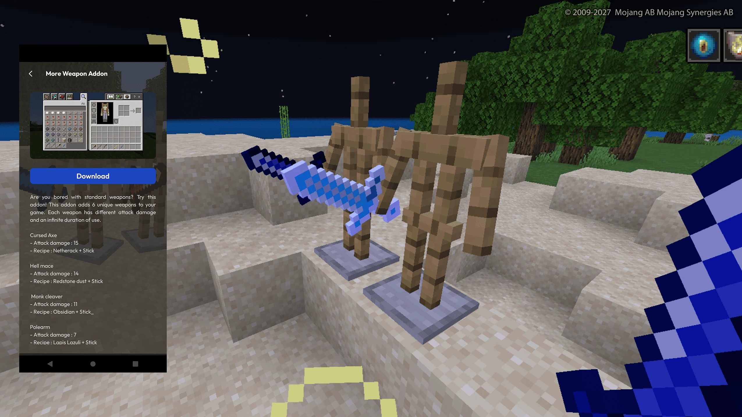 Sword for Minecraft Mod screenshot